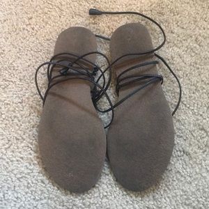 Madewell Shoes - black boardwalk leather lace up gladiator sandals Madewell Shoes - black boardwalk leather lace up gladiator sandals